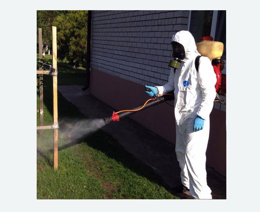 травля клещей на участке в Мосальске